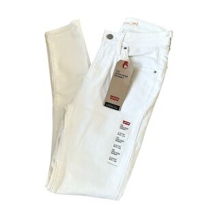 NWT Levi’s 721 High Rise Skinny jeans denim pants white size 25